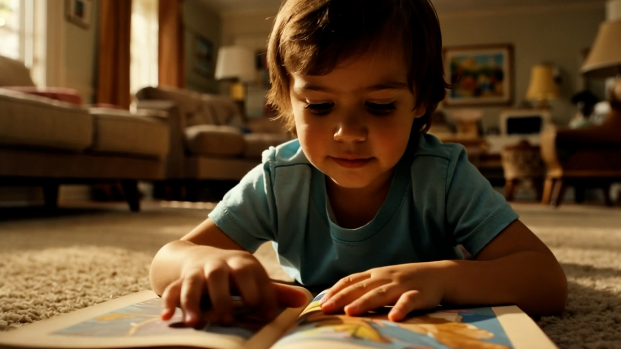 Child with book